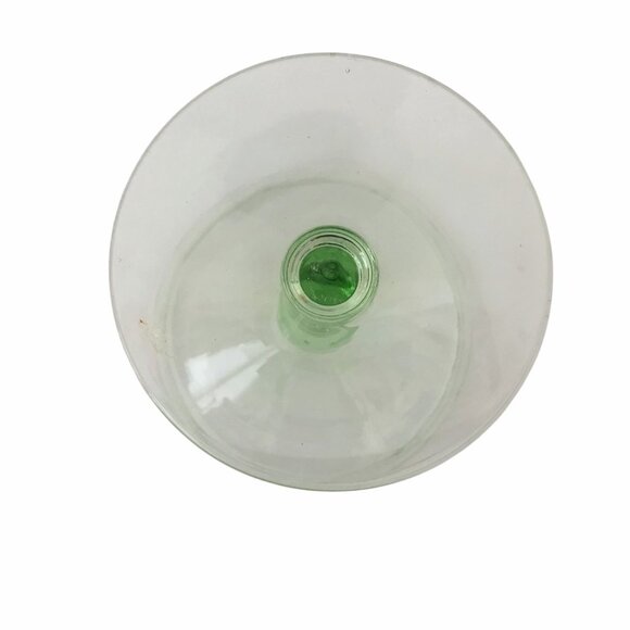 Vintage Uranium Glass Coupe Cocktail Depression Era Vaseline Glow 5.5" x 3.5" - Picture 5 of 7